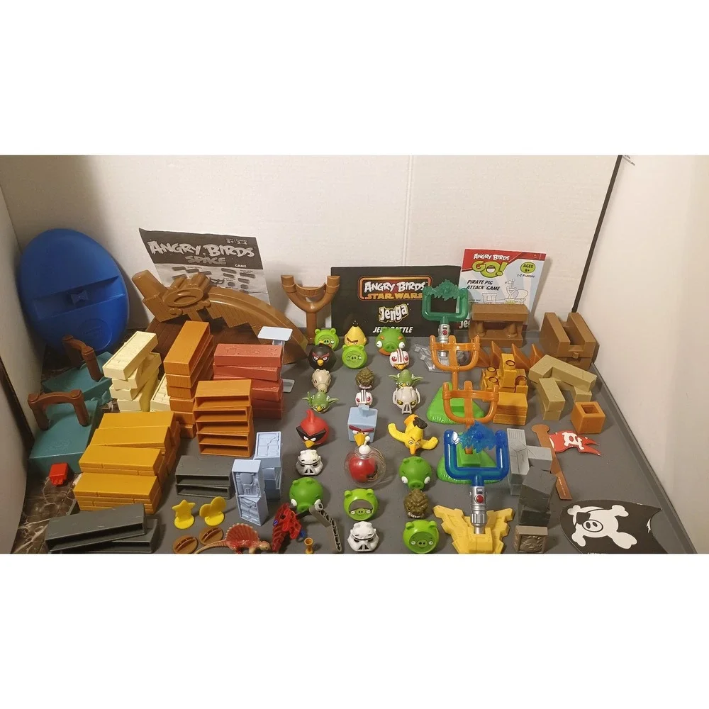 Hasbro Angry Birds Jenga Game Lot Mixed Star Wars Space